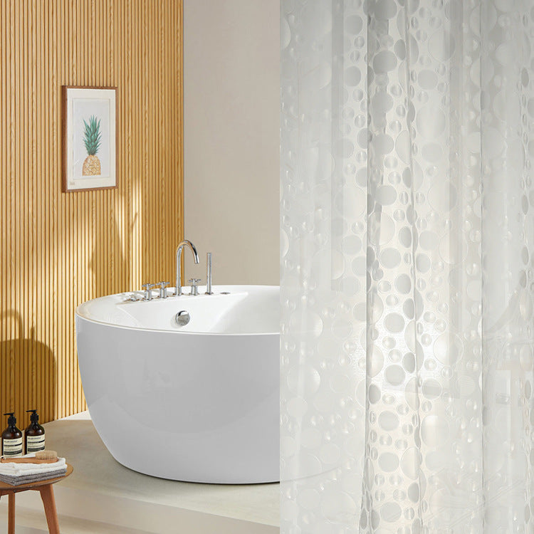 Modern Transparent Polka Dot Shower Curtain Stornfield