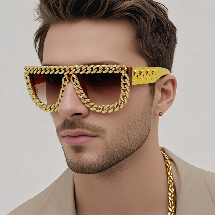 Women's sunglasses with eye-catching chain frame Stornfield