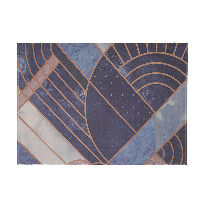Round Decorative Living Room Carpet with Modern Geometric Pattern Stornfield