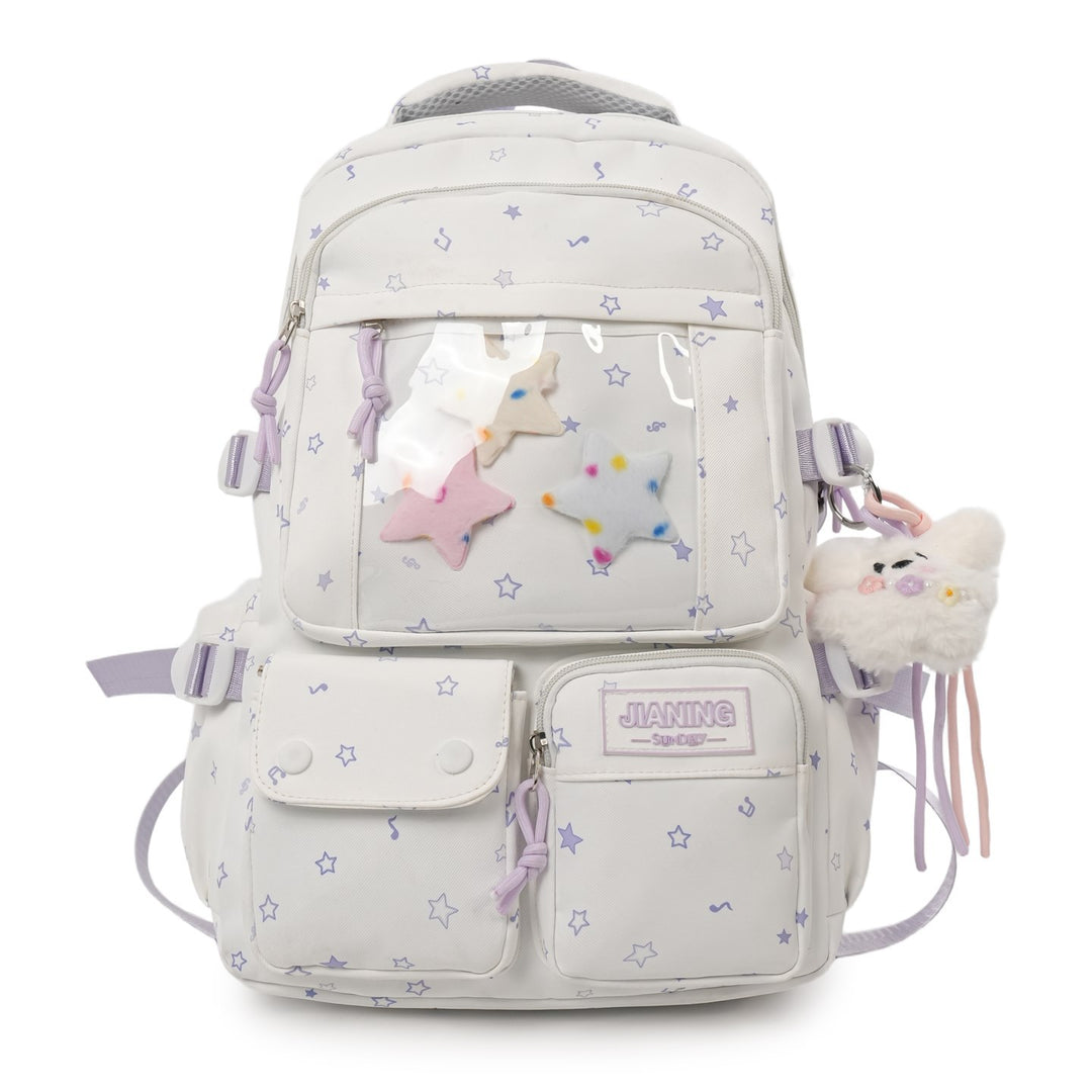 Starry-Themed Multi-Pocket Backpack Stornfield