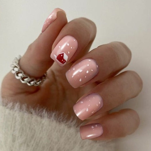 Festive Holiday-Themed Press-On Nail Art Stornfield