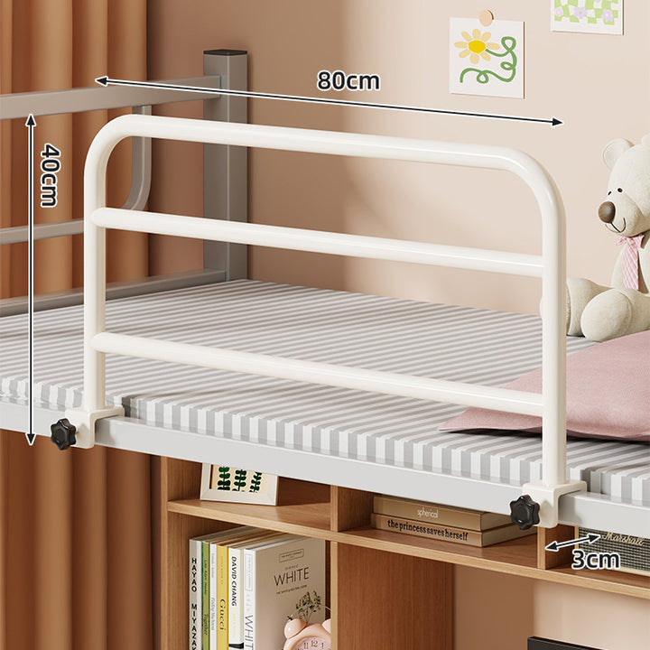 Clamp-On Tubular Bed Guard Rail with Tool-Free Knob Clamp