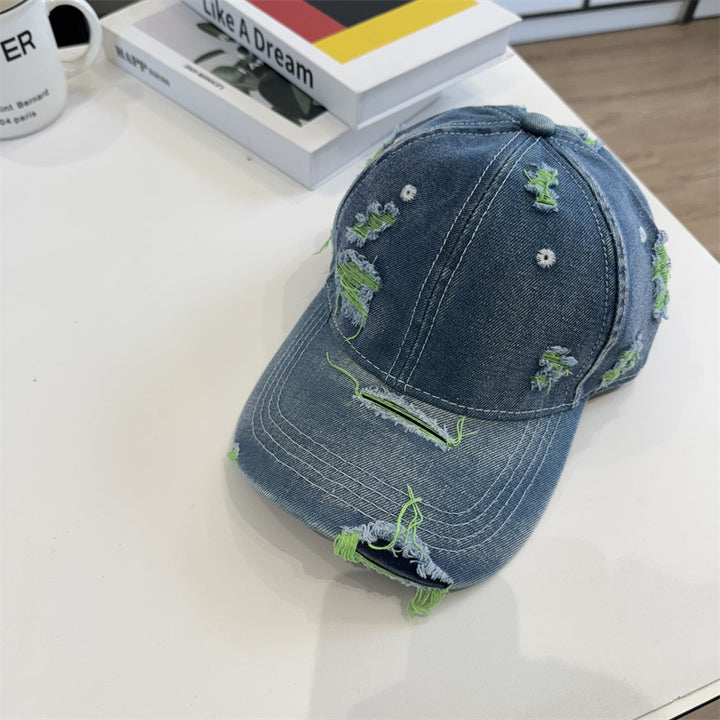 Women's Distressed Denim Baseball Cap Stornfield