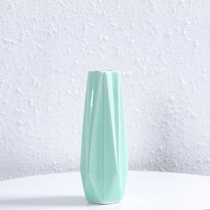 Geometric Faceted Ceramic Flower Vase Stornfeild