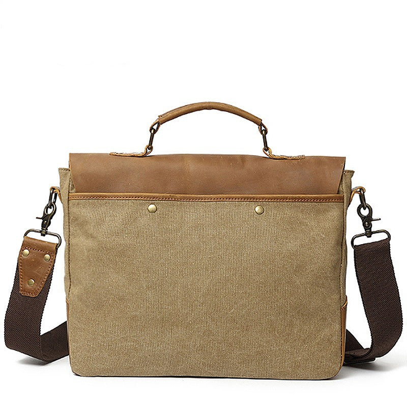 Robust Briefcase Made of Durable Canvas and Leather Stornfield