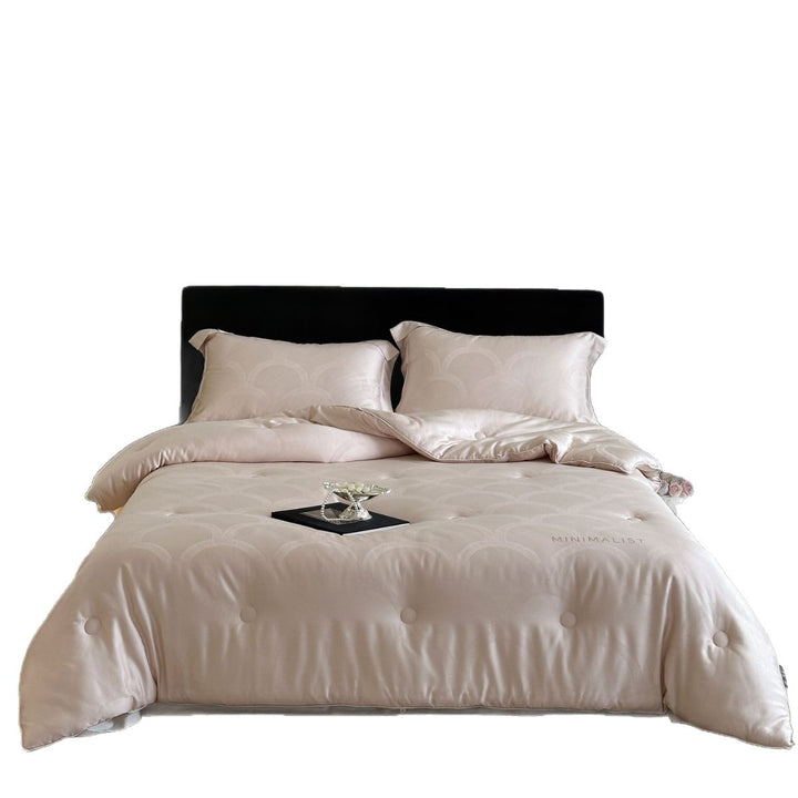 Silky Jacquard Tufted Down-Alternative Comforter Insert