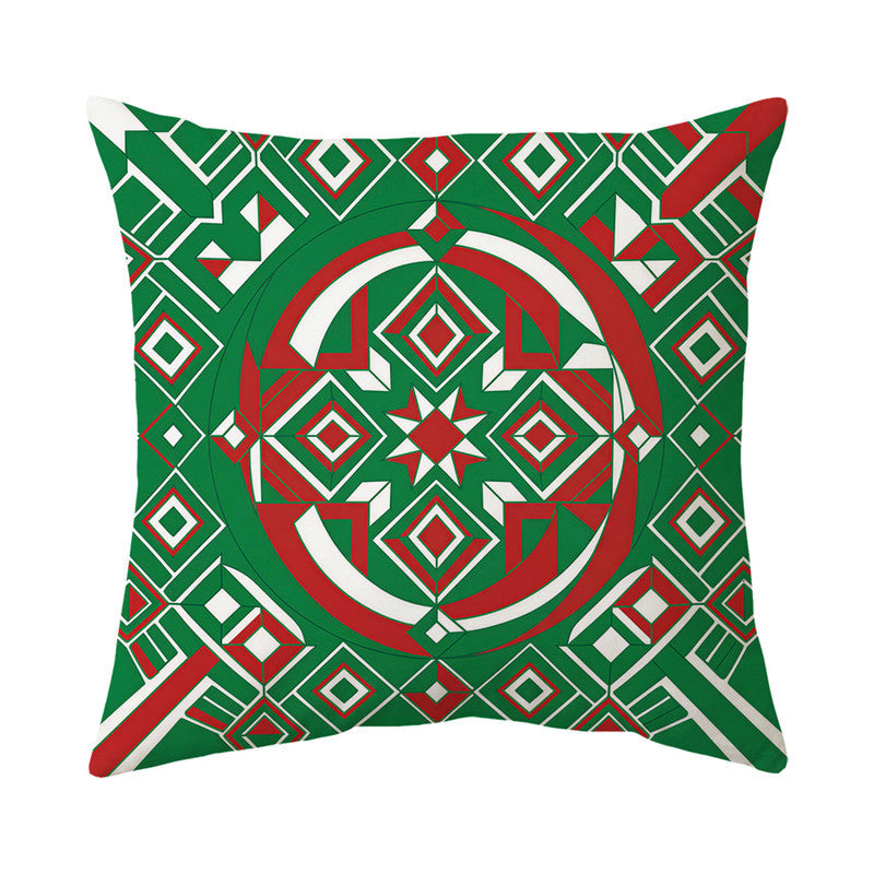 Modern Symmetric Geometric Square Throw Pillow Cover