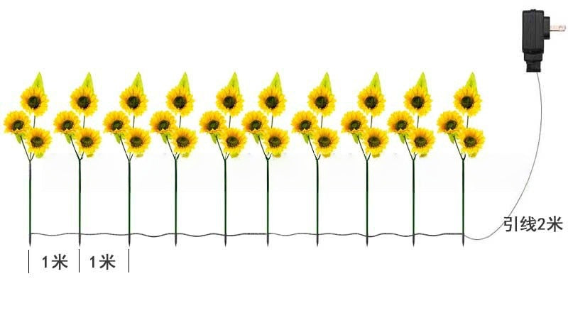 Solar-Powered Outdoor Garden Stake Lights With Realistic Sunflower Blooms And Waterproof Solar Controller Stornfield