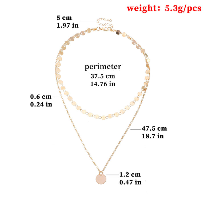 Layered Disc Chain Necklace Stornfield
