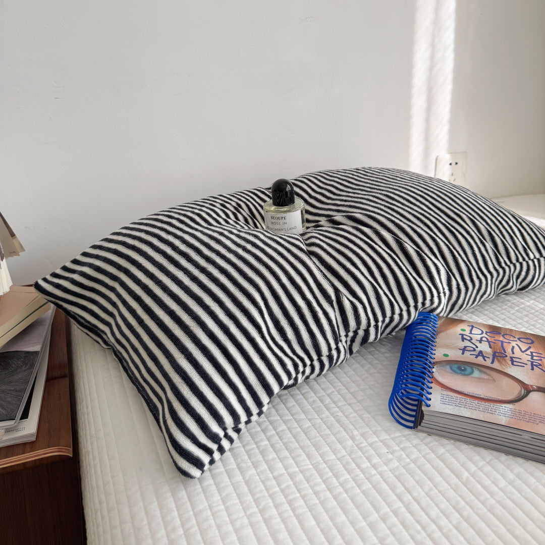 Luxury Striped Velvet Pillow Cover