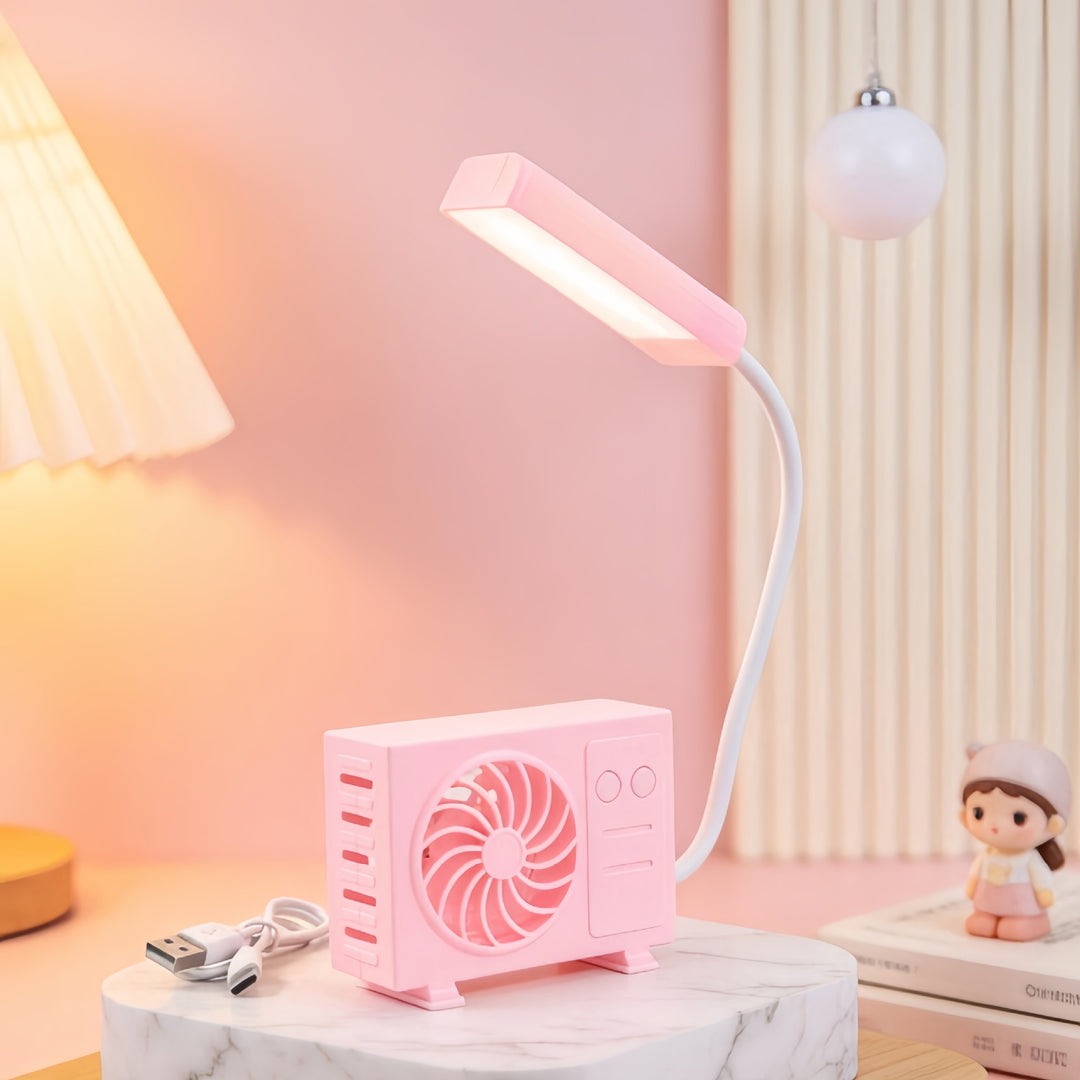 Women's table lamp with integrated USB fan Stornfield