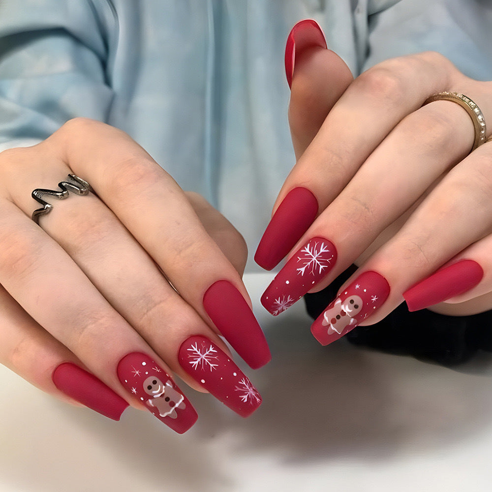 Festive Themed Acrylic Nail Art Extensions Stornfield