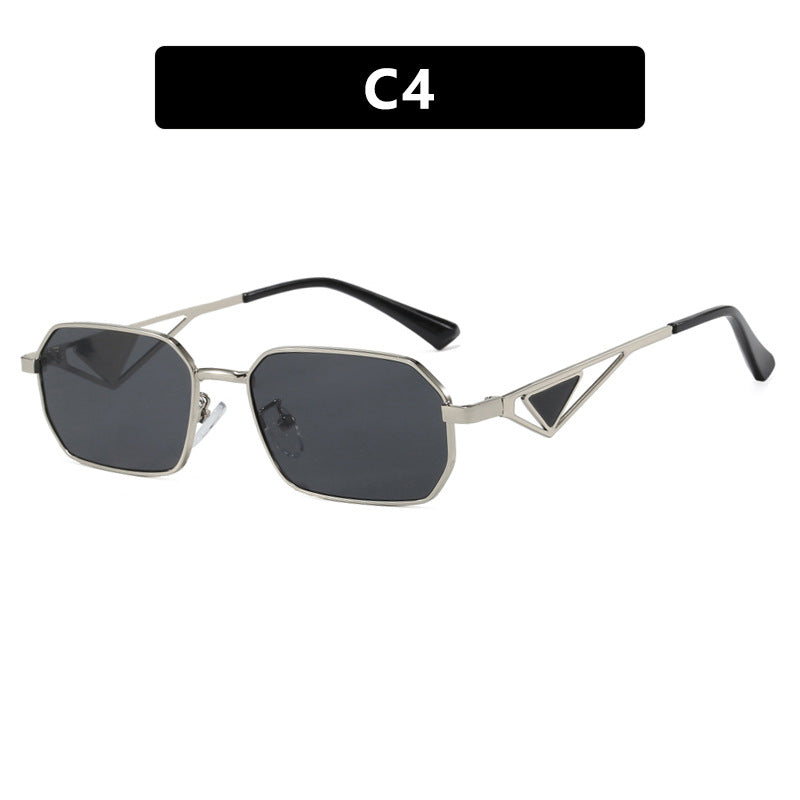 Women geometric luxury sunglasses with slim glossy frame Stornfield