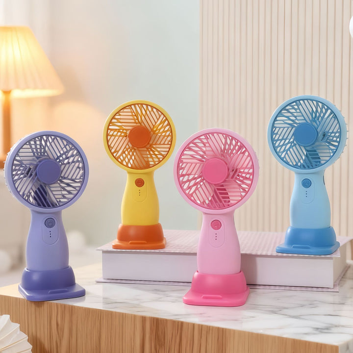 Women's portable USB hand fan with swivel head and variable speed control Stornfield