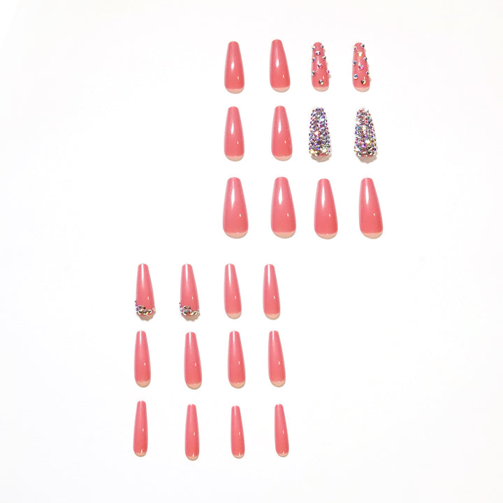 Artful Nail Extensions with Decorative Rhinestone Embellishments Stornfield
