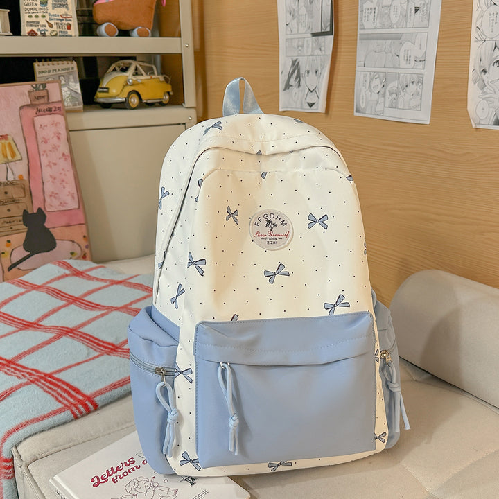 Stylish Bow-Embellished Casual Backpack Stornfield