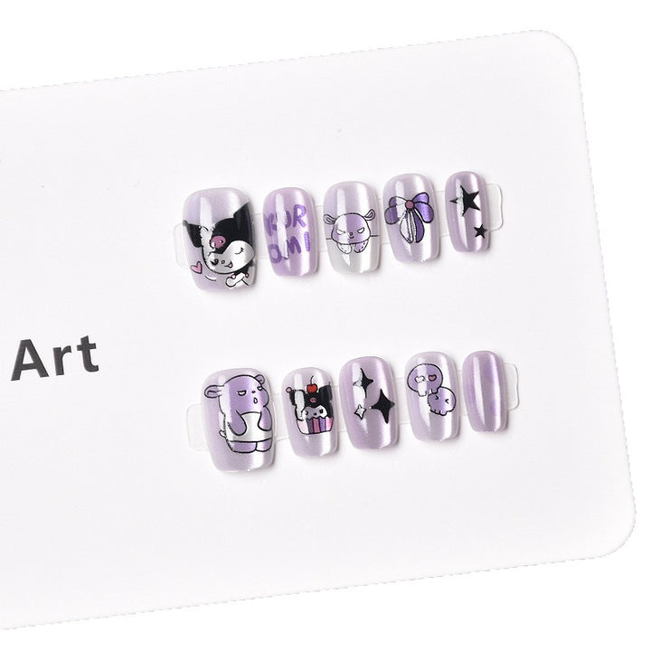 Artistic Cartoon-Themed Press-On Nail Set Stornfield