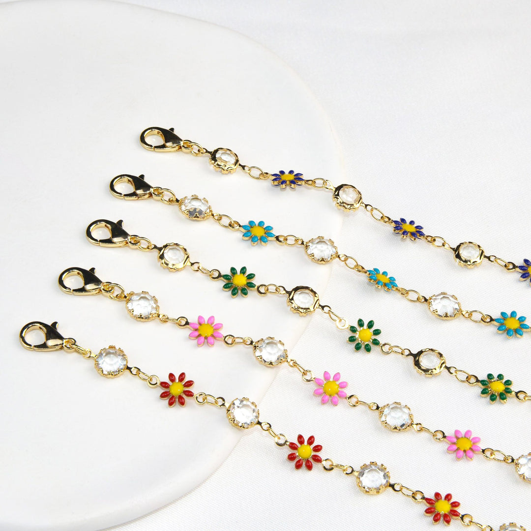 Floral Crystal Charm Bracelet Stornfield