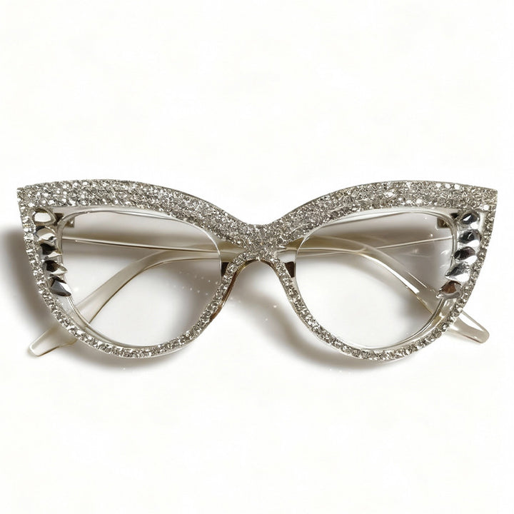 Rhinestone-Embellished Cat-Eye Eyewear Stornfield