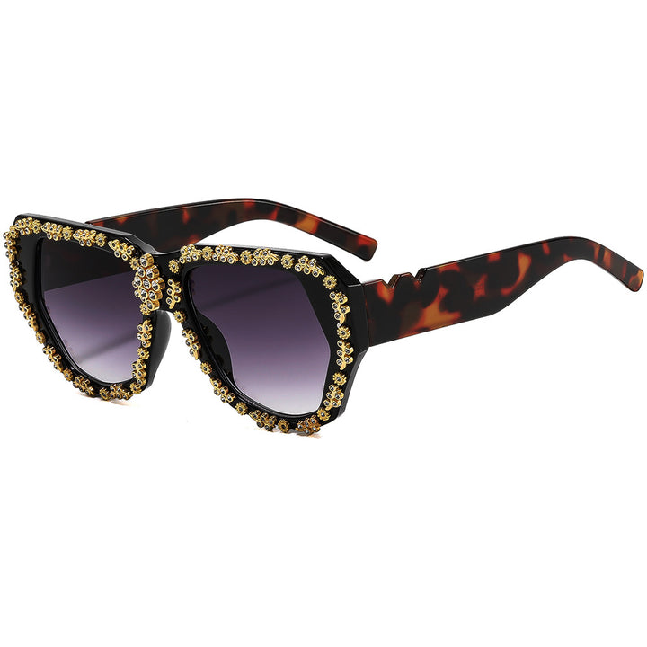 Women's fashionable sunglasses with opulent crystal frame Stornfield
