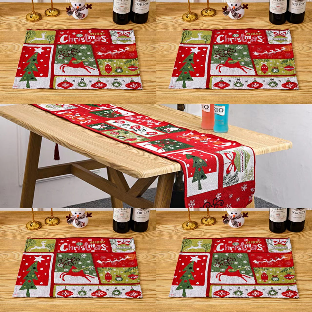 Festive tablecloth with Christmas tree motif Stornfield