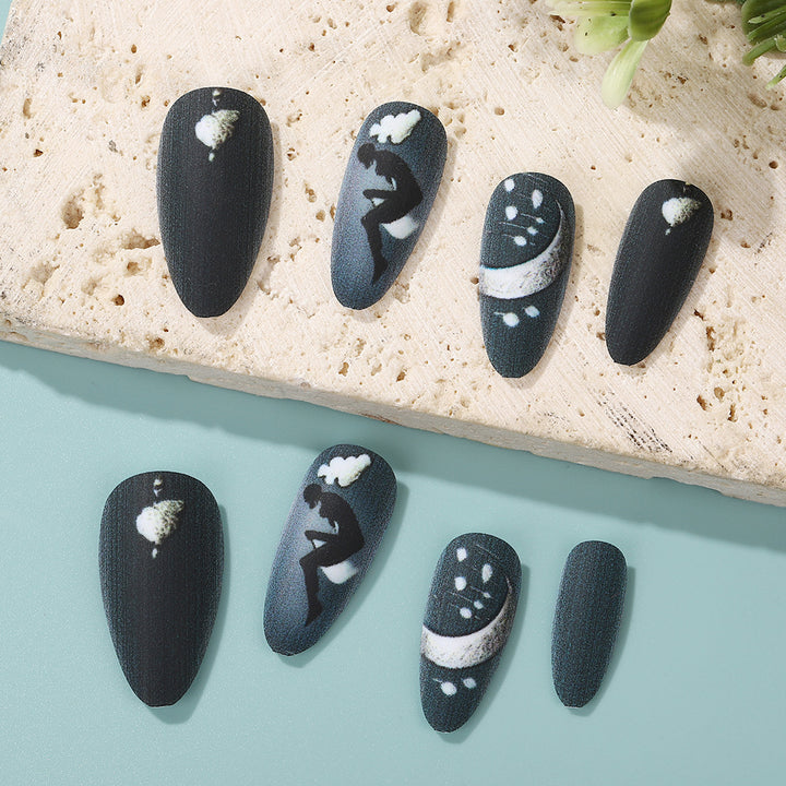 Artificial nails in moon and star design Stornfield