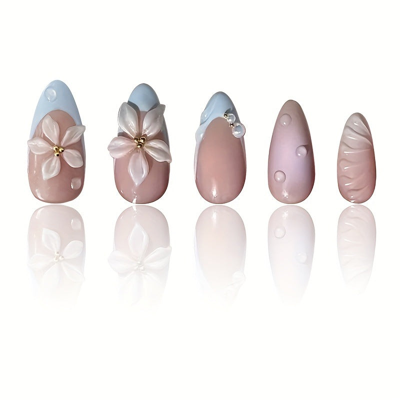 Artistic Floral Nail Enhancements Stornfield