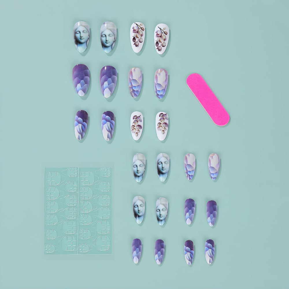 Artificial nails with botanical and artistic designs Stornfield