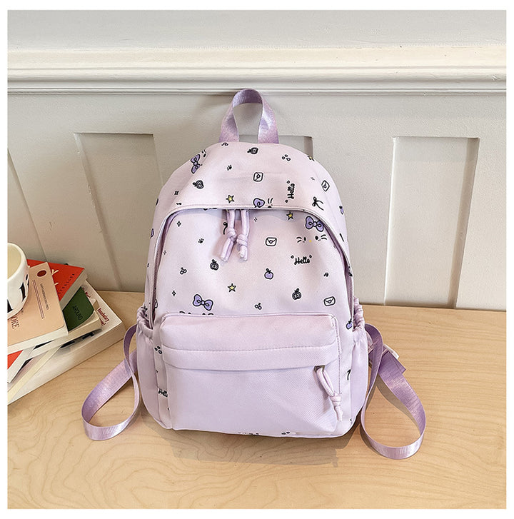 Cute everyday backpack with embroidered bows Stornfield