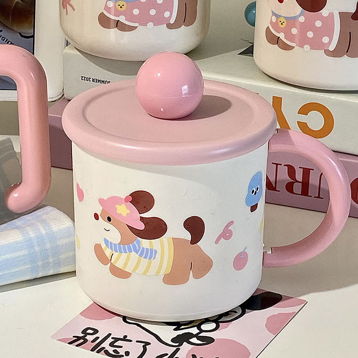 Coffee mug with playful dog design Stornfield
