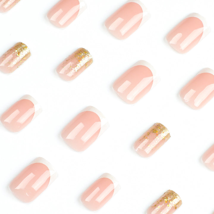Glamorous nail extensions with sparkling accent Stornfield