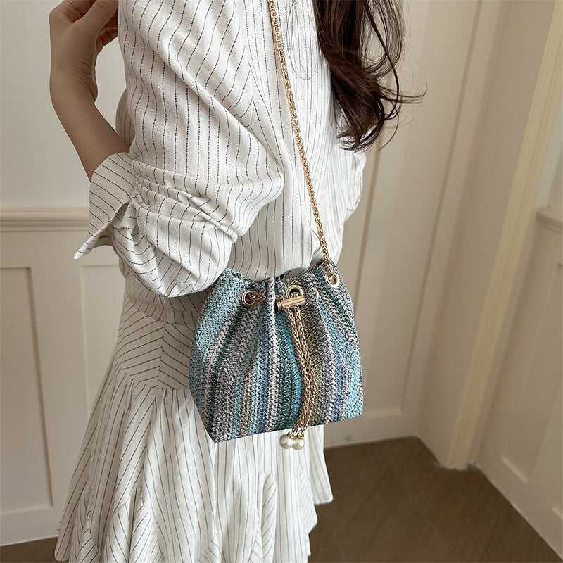 Artistic Woven Bucket Bag