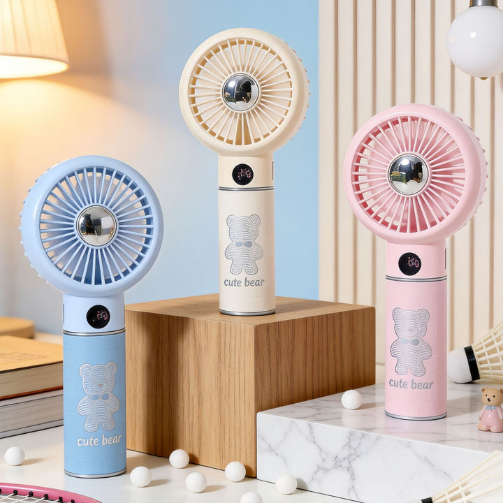 Women's Portable Mini Fan with Digital Display Stornfield