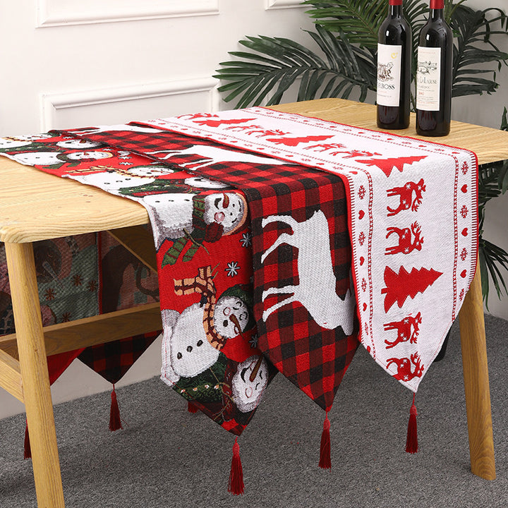 Christmas table runner with reindeer motif Stornfield