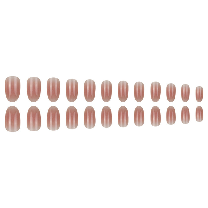 Natural Glossy Oval Press-On Nails Stornfield