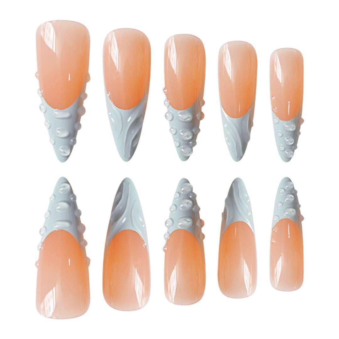 Artistic Textured Press-On Nail Art Stornfield