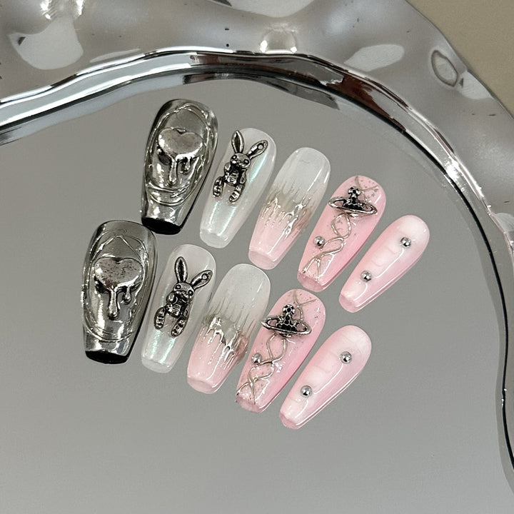 Decorative Fantasy-Themed Press-On Nail Art