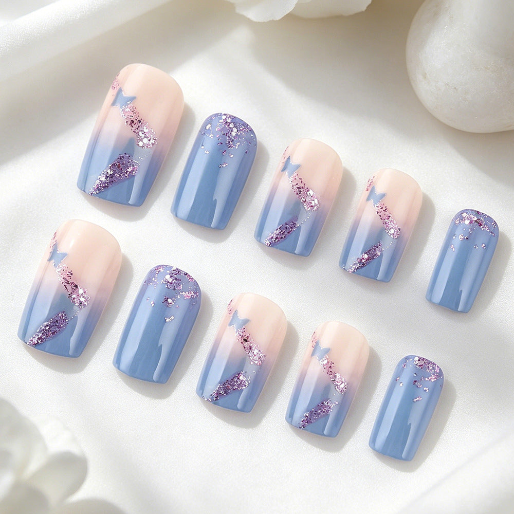 Artistic Glitter Ombre Press-On Nails Stornfield
