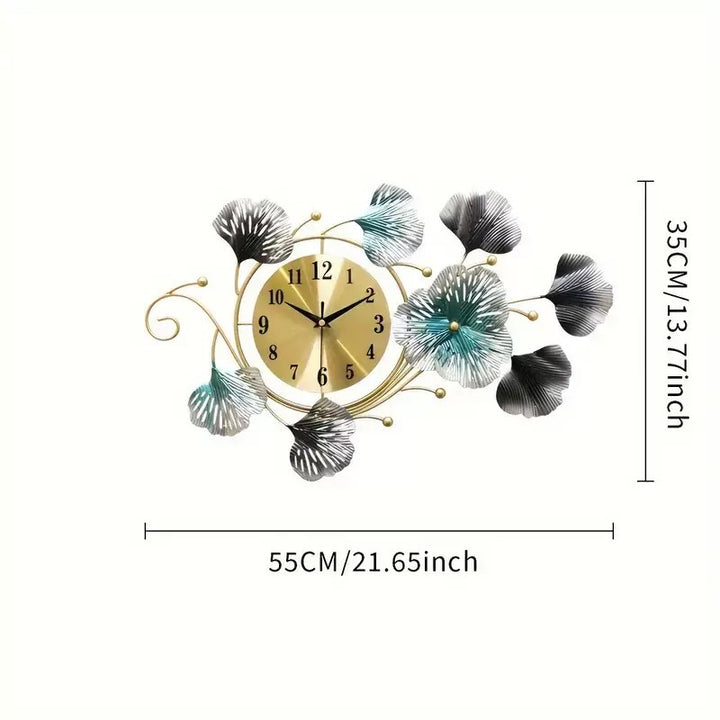 Artistic Floral Wall Clock Sculpture Stornfield