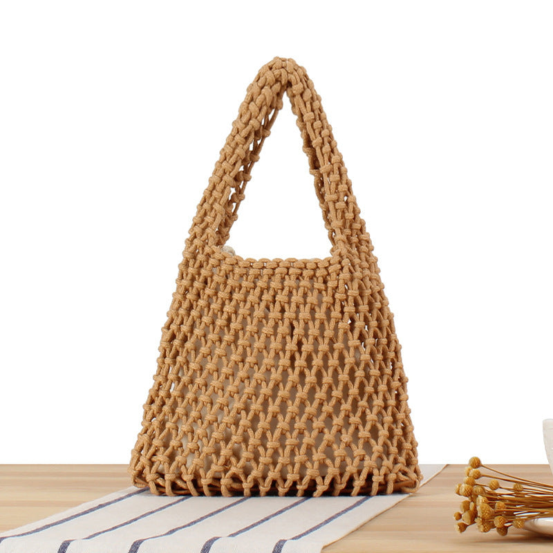 Handcrafted Tote Bag in Modern Mesh Design Stornfield