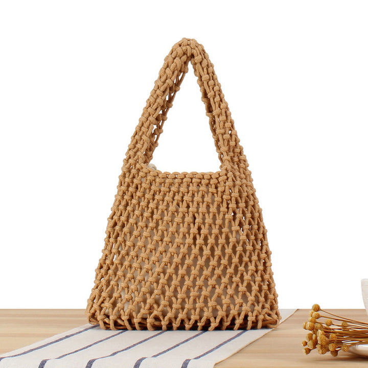 Handcrafted Tote Bag in Modern Mesh Design Stornfield