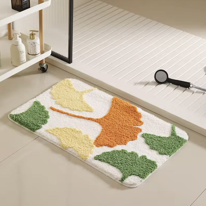 Leaf Design Bath Rug