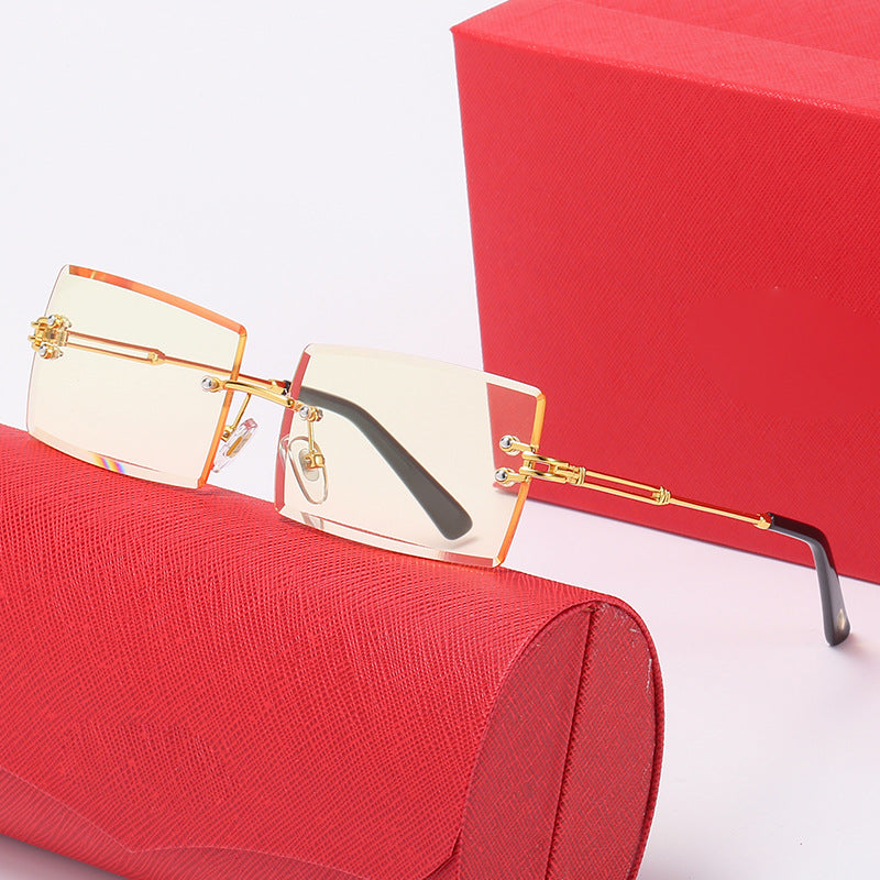 Ladies stylish square sunglasses with luxurious metal accents Stornfield