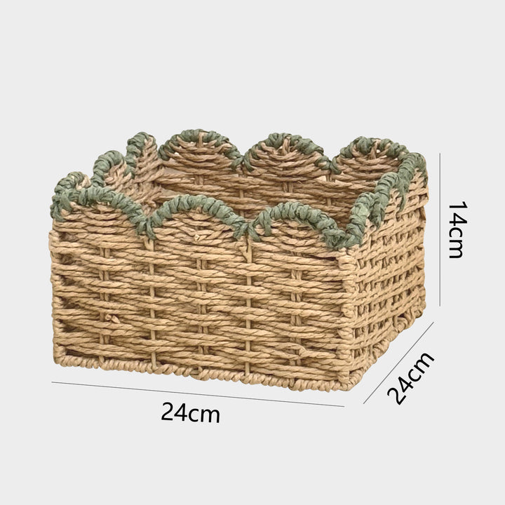 Decorative storage basket with wave edge Stornfield