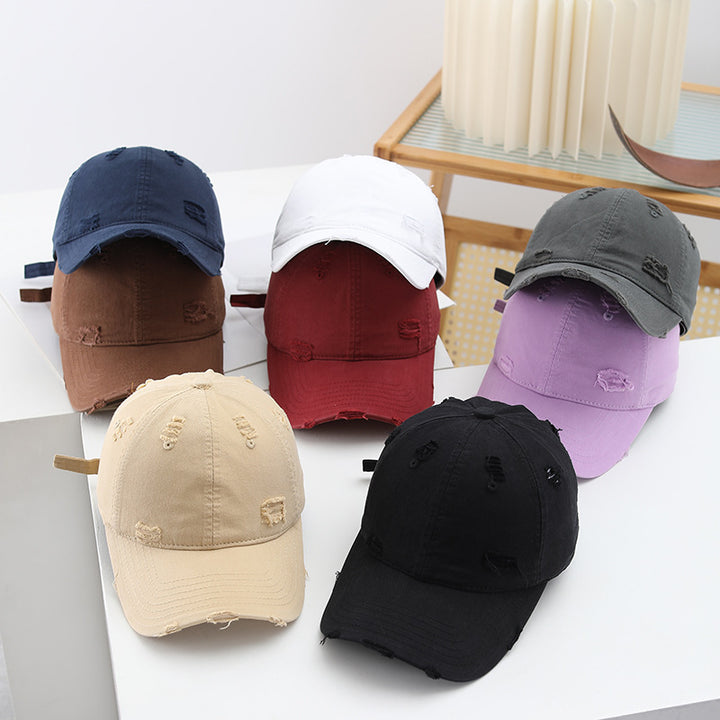 Women's fashionable destroyed baseball cap with adjustable strap Stornfield