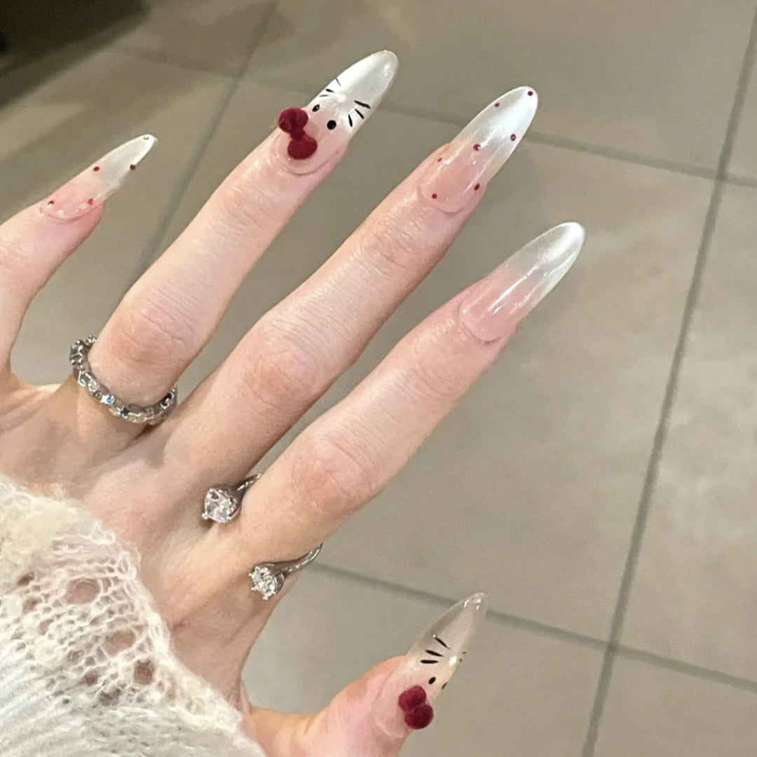 Decorative Press-On Nail Art Set with Character Design Stornfield