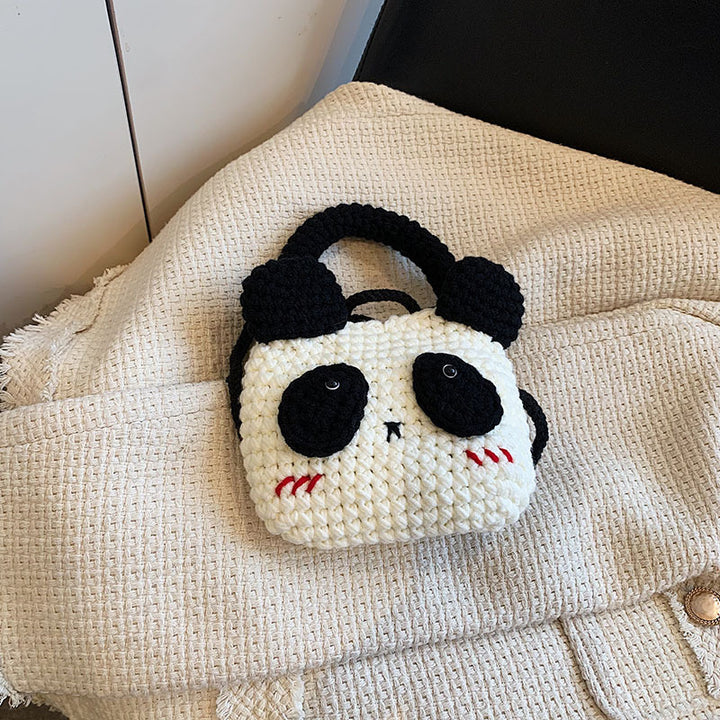 Cute Panda-Themed Crochet Mini Handbag