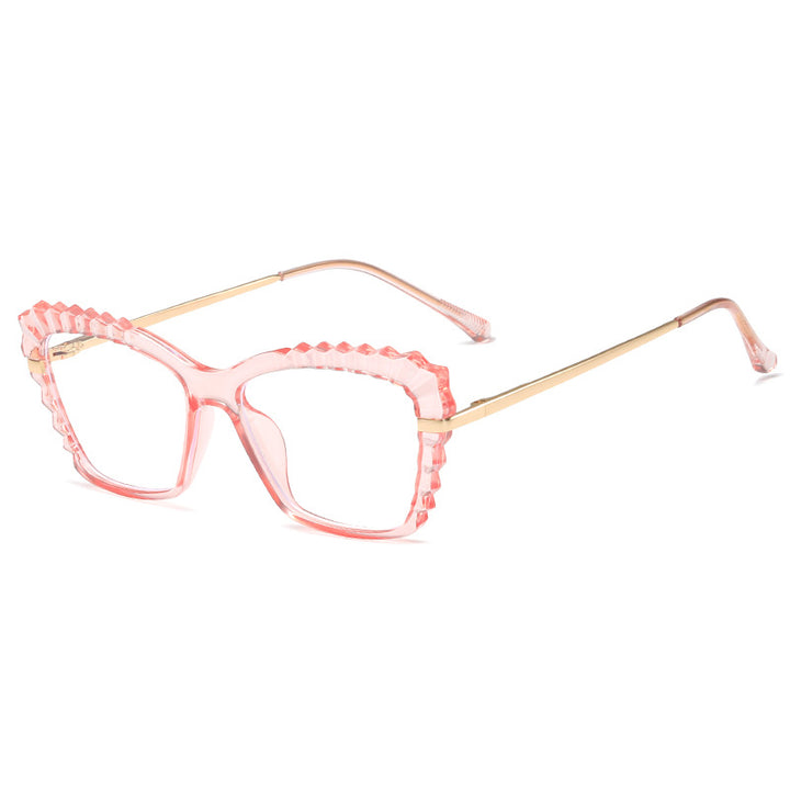 Women oversized glasses with unique wave edge design Stornfield
