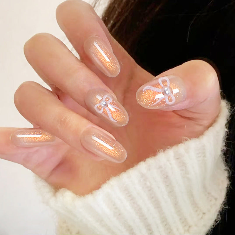 Glamorous artificial nail tips with glitter accents Stornfield