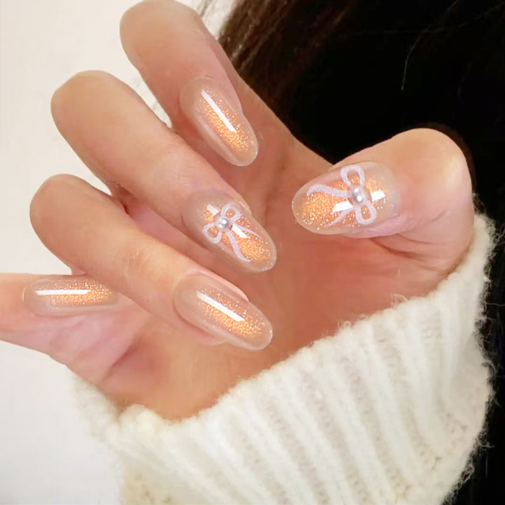 Glamorous artificial nail tips with glitter accents Stornfield